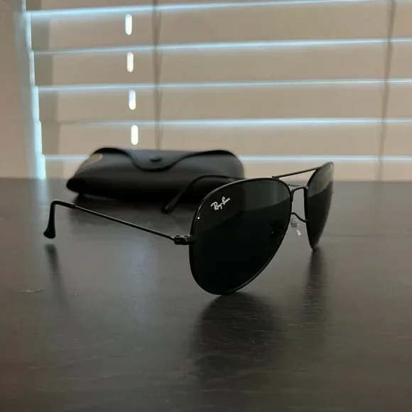 Ray Ban Aviator Black Large Metal Frame - Picture 3 of 7